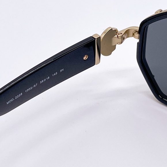 NEW VERSACE VE2228 1002/87 SUNGLASSES VERSACE MOD 2228 BLACK - Picture 11 of 14